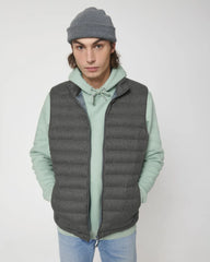 Weste recycelt Stanley/Stella Climber Wool-Like zum Personalisieren - Tiefes Metall Melange Grau