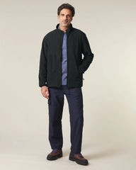 Fleecejacke unisex 100% recycelt Stanley/Stella Trekker zum Personalisieren - Schwarz