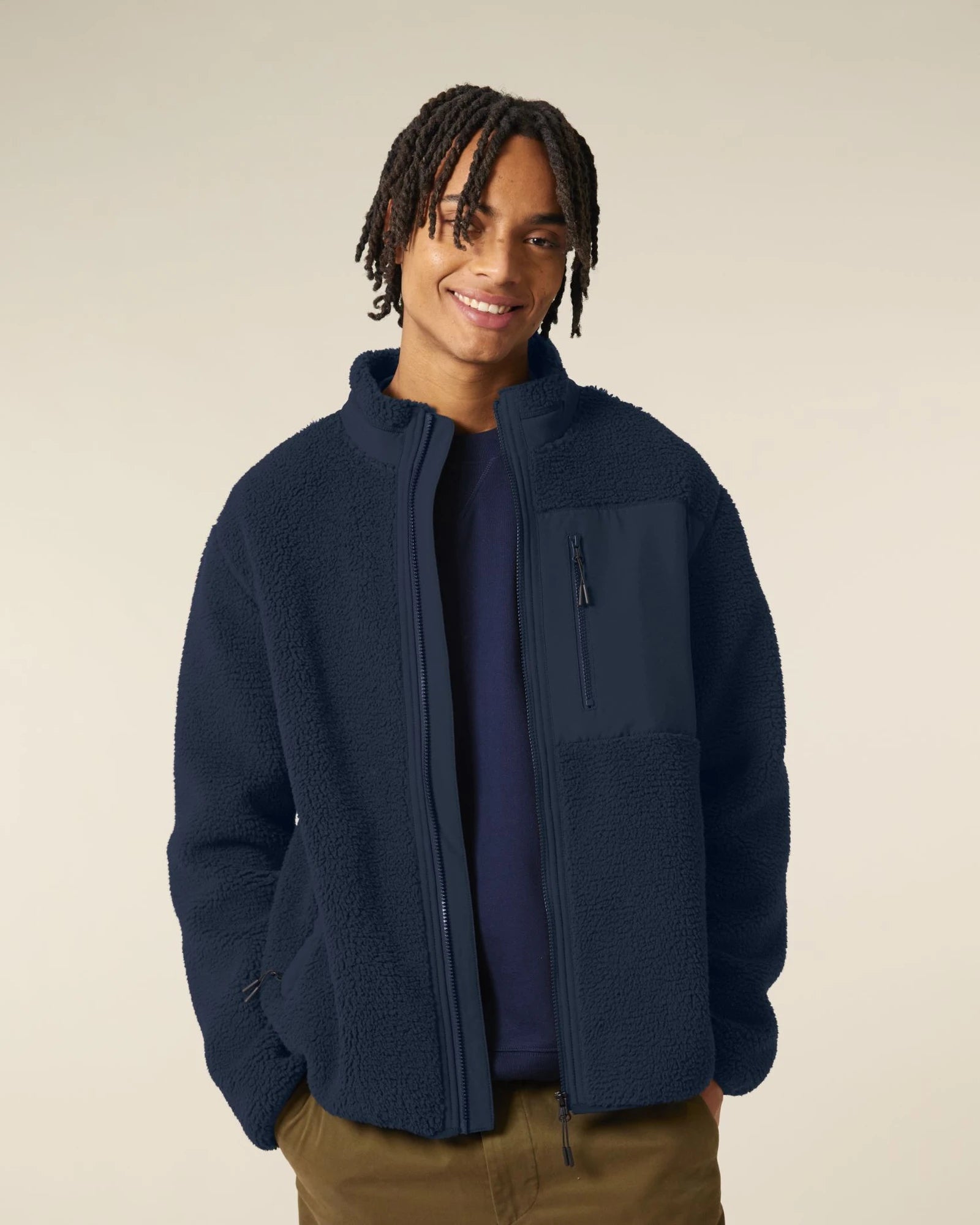 Veste unisexe Relaxed Fit Stanley/Stella Brooker zum Personalisieren - Französische Marine