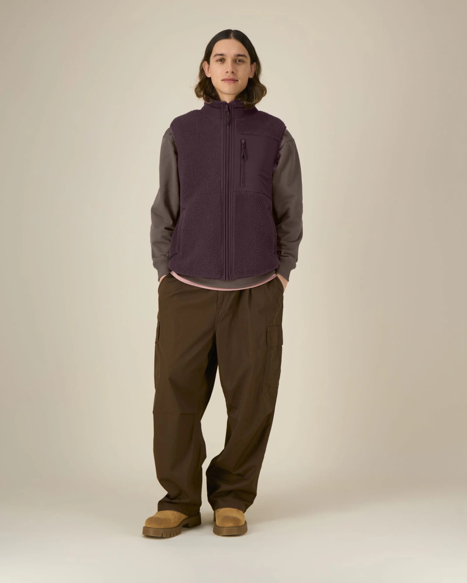 Weste unisex 100% recyceltes Stanley/Stella Liner zum Personalisieren - Rotbraun
