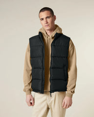 Puffer Gilet unisex 100% recycelt Stanley/Stella zum Personalisieren - Schwarz