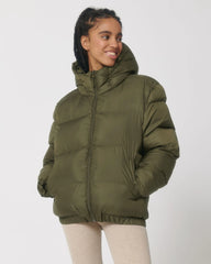 Pufferjacke unisex Oversized Stanley/Stella zum Personalisieren - Britisches Khaki