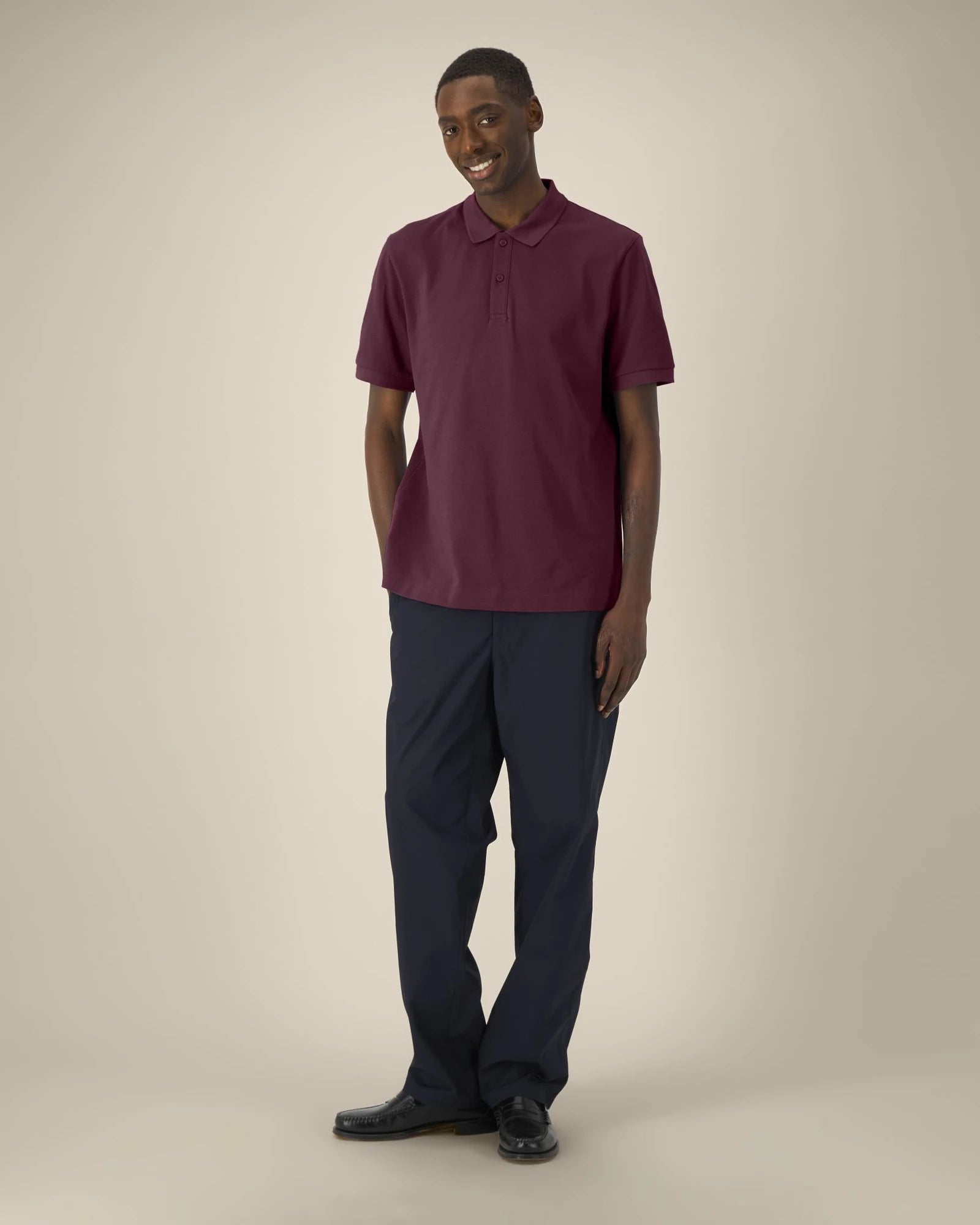 Poloshirt Bio-Baumwolle Stanley/Stella Prepster 2.0 zum Personalisieren - Dunkles Pflaumen