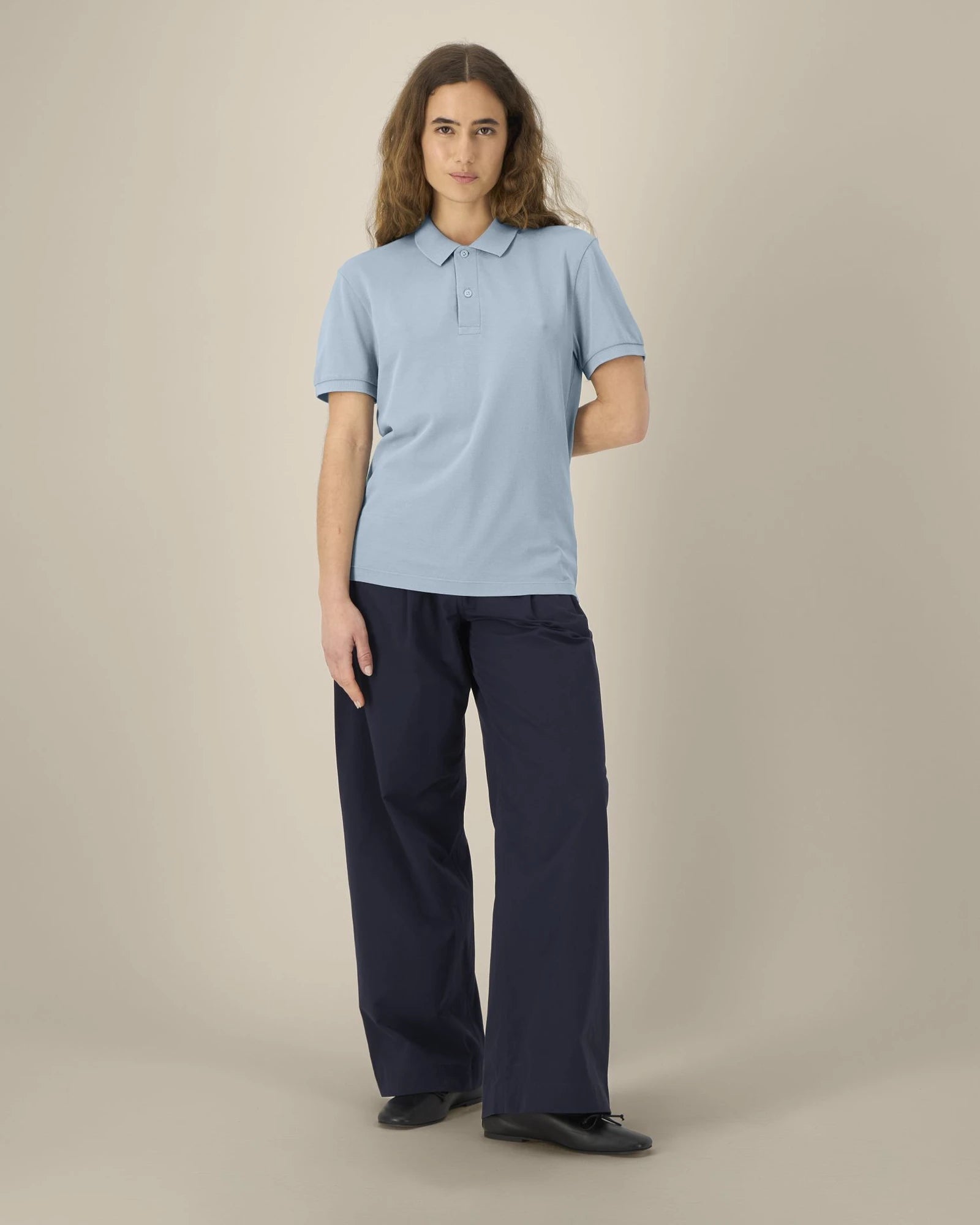 Poloshirt Bio-Baumwolle Stanley/Stella zum Personalisieren - G. Gefärbt Blaustein