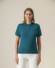 Poloshirt Bio-Baumwolle Stanley/Stella zum Personalisieren - Ozeantiefblau