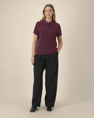 Poloshirt Bio-Baumwolle Stanley/Stella zum Personalisieren - Dunkles Pflaumen