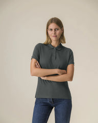 Poloshirt Bio-Baumwolle Stanley/Stella zum Personalisieren - Anthrazit