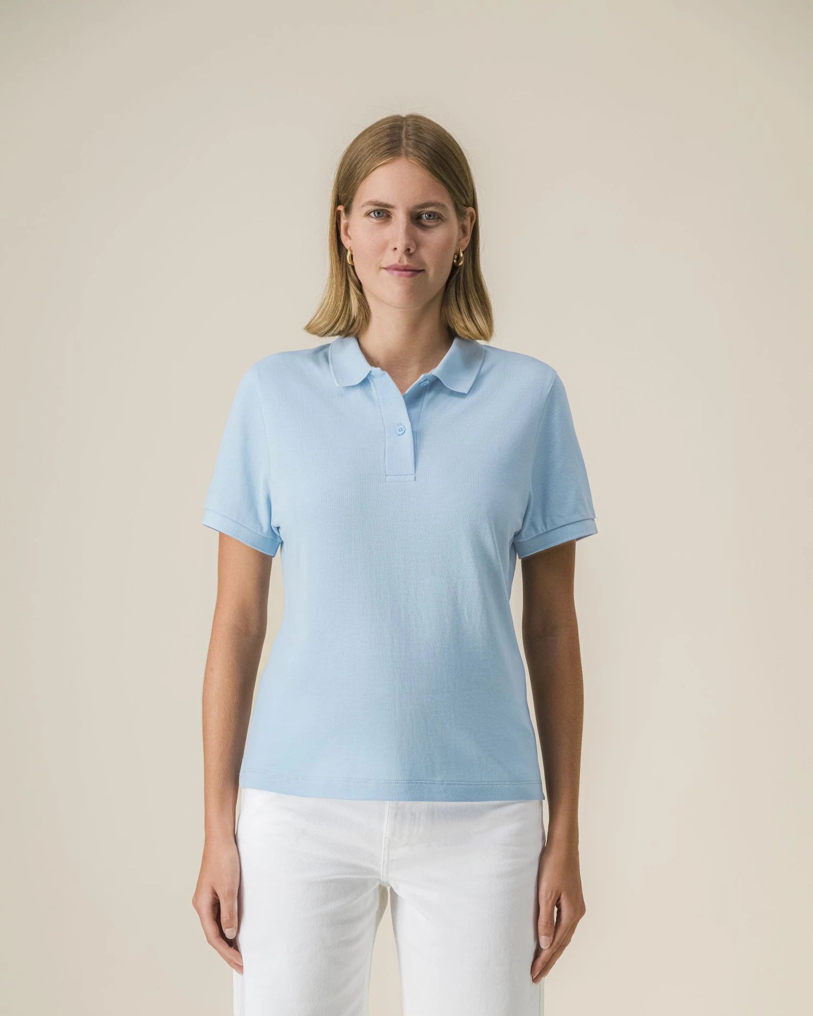 Poloshirt Bio-Baumwolle Stanley/Stella zum Personalisieren - Himmelblau