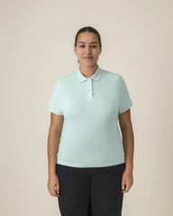 Poloshirt Bio-Baumwolle Stanley/Stella zum Personalisieren - Karibisches Blau