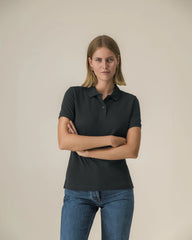 Poloshirt Bio-Baumwolle Stanley/Stella zum Personalisieren - Schwarz