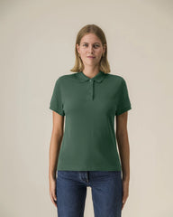 Poloshirt Bio-Baumwolle Stanley/Stella zum Personalisieren - Flaschengrün