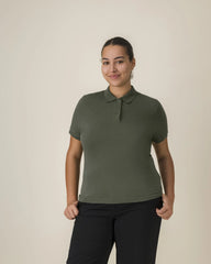 Poloshirt Bio-Baumwolle Stanley/Stella zum Personalisieren - Khaki