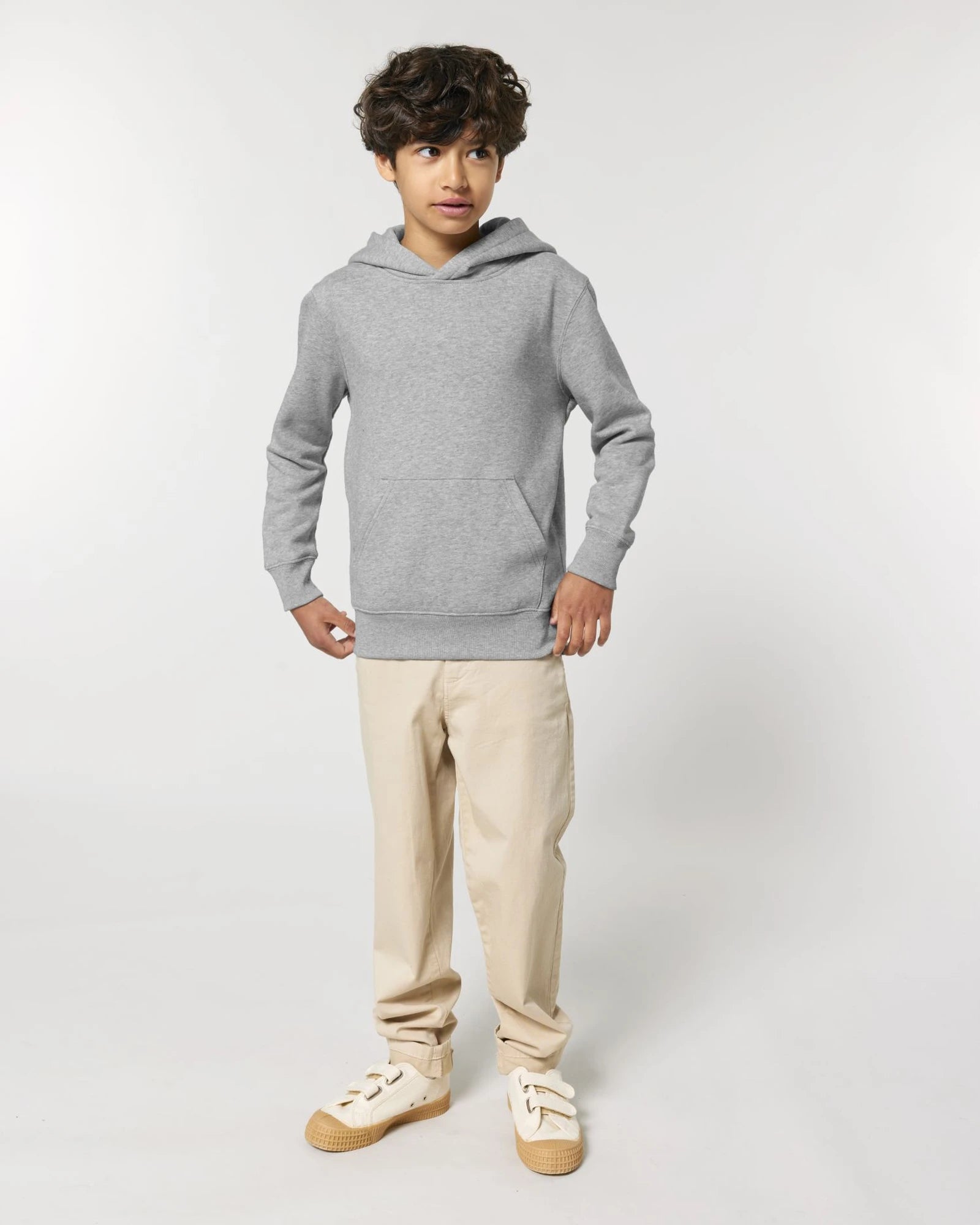 Hoodie Bio-Baumwolle Stanley/Stella Mini Cruiser 2.0 zum Personalisieren - Mélange Grau