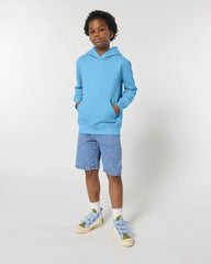Hoodie Bio-Baumwolle Stanley/Stella Mini Cruiser 2.0 zum Personalisieren - Aqua Blau