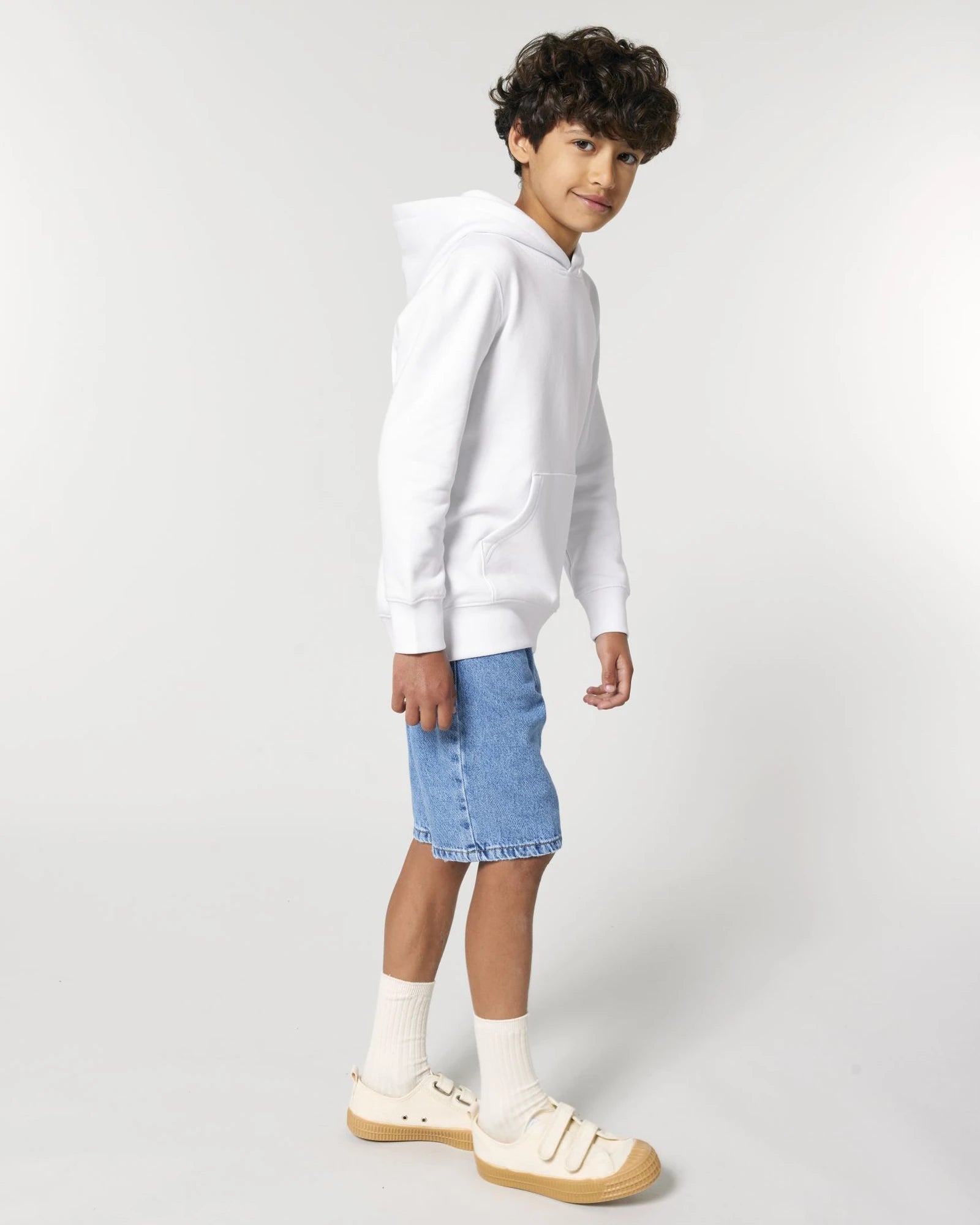 Hoodie Bio-Baumwolle Stanley/Stella Mini Cruiser 2.0 zum Personalisieren - Weiß