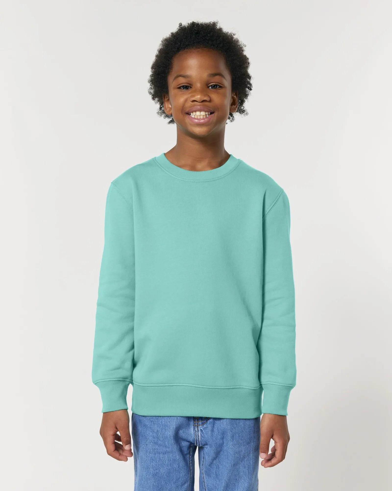 Sweatshirt Kinder Bio-Baumwolle Stanley/Stella Mini Changer zum Personalisieren - Poolblau