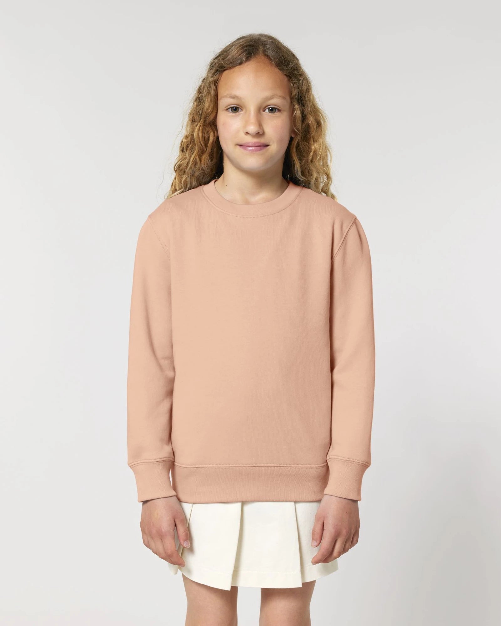Sweatshirt Kinder Bio-Baumwolle Stanley/Stella Mini Changer zum Personalisieren - Frisches Pfirsich