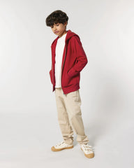 Sweatshirt zippbar Stanley/Stella Iconic Kinder zum Personalisieren - Rot