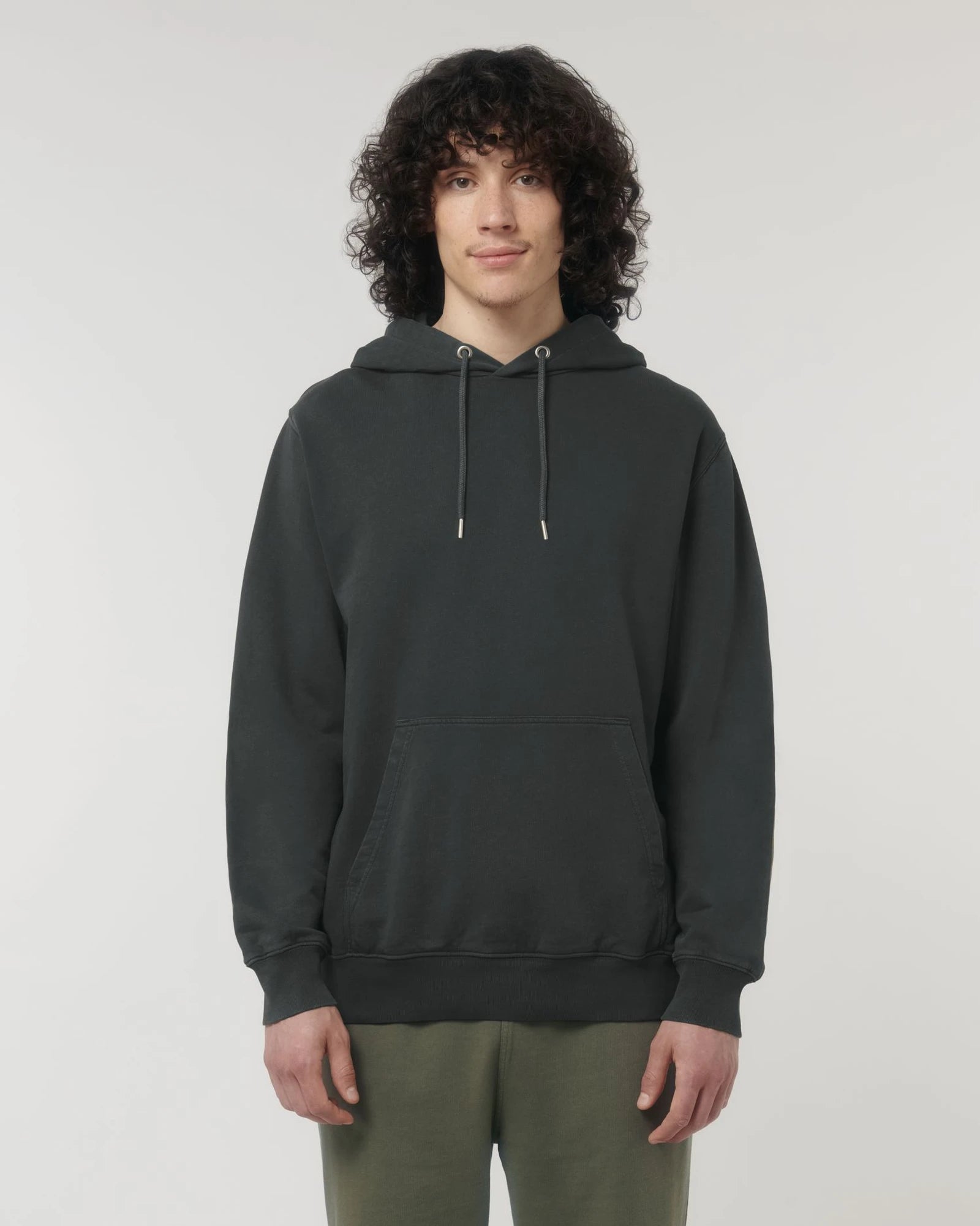 Hoodie Bio-Baumwolle Stanley/Stella Archer Vintage zum Personalisieren - G. Gefärbtes Schwarzgestein