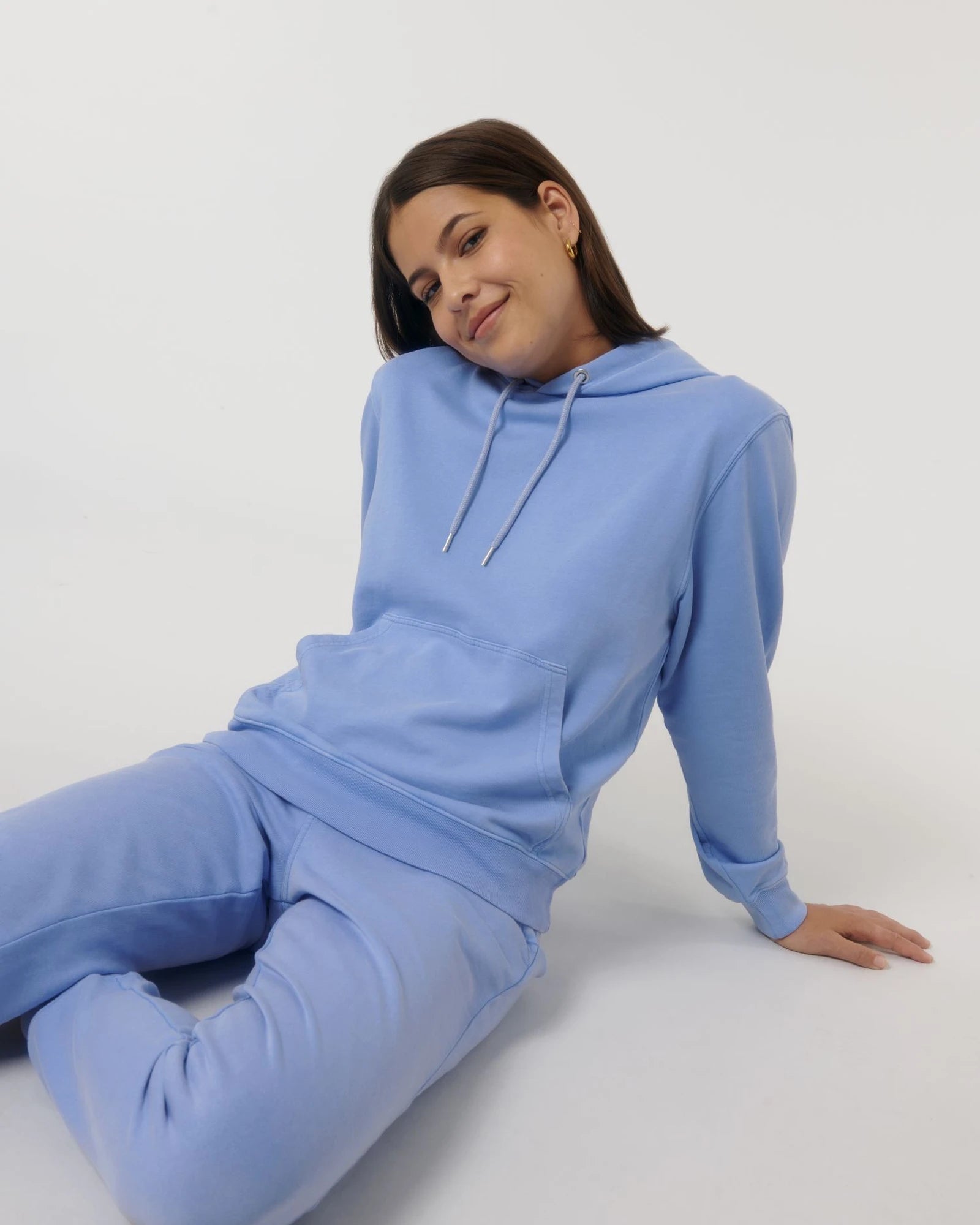 Hoodie Bio-Baumwolle Stanley/Stella Archer Vintage zum Personalisieren - G. Gefärbt Schwimmerblau