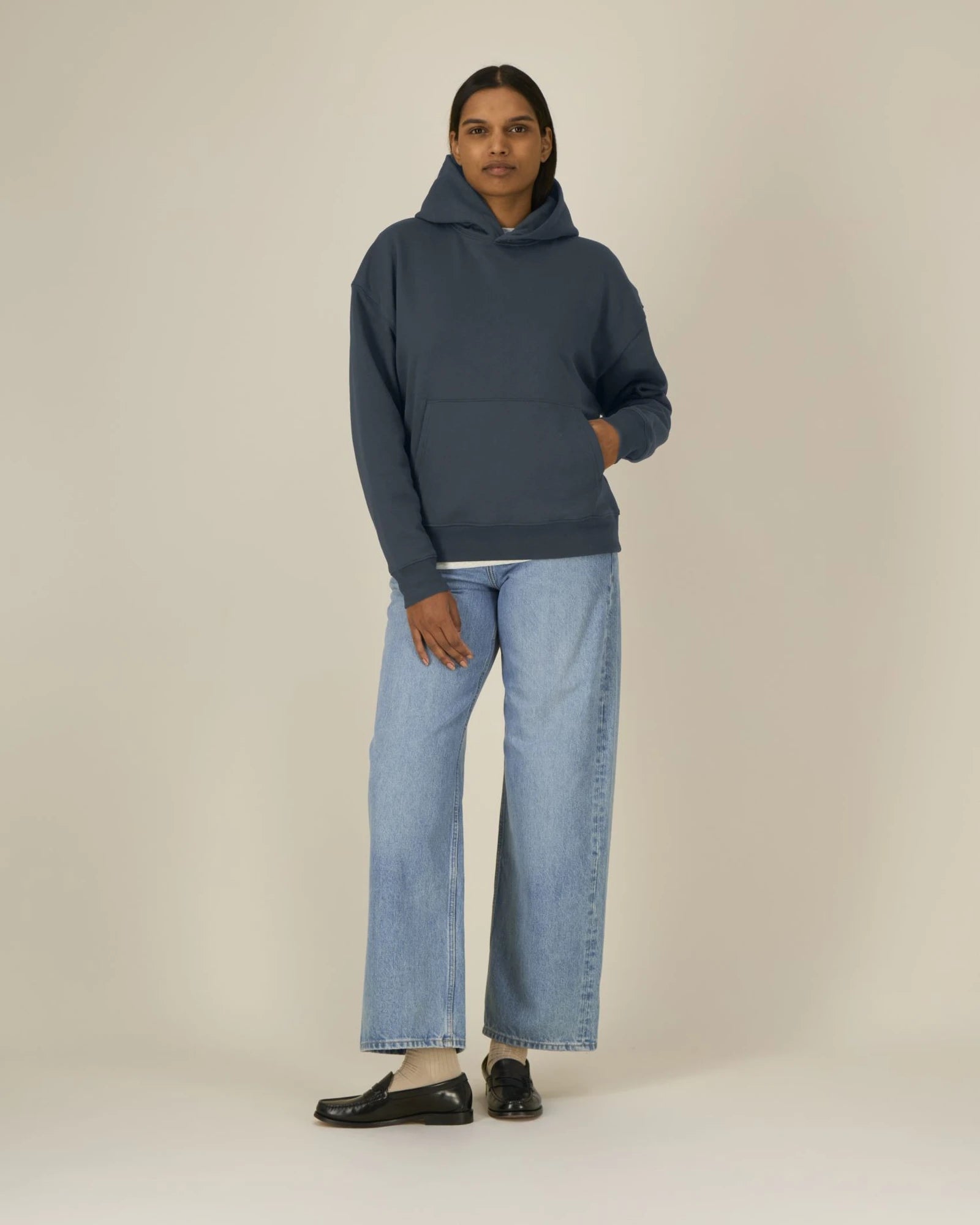 Hoodie Bio-Baumwolle Stanley/Stella Archer zum Personalisieren - Indisch Tinte Grau