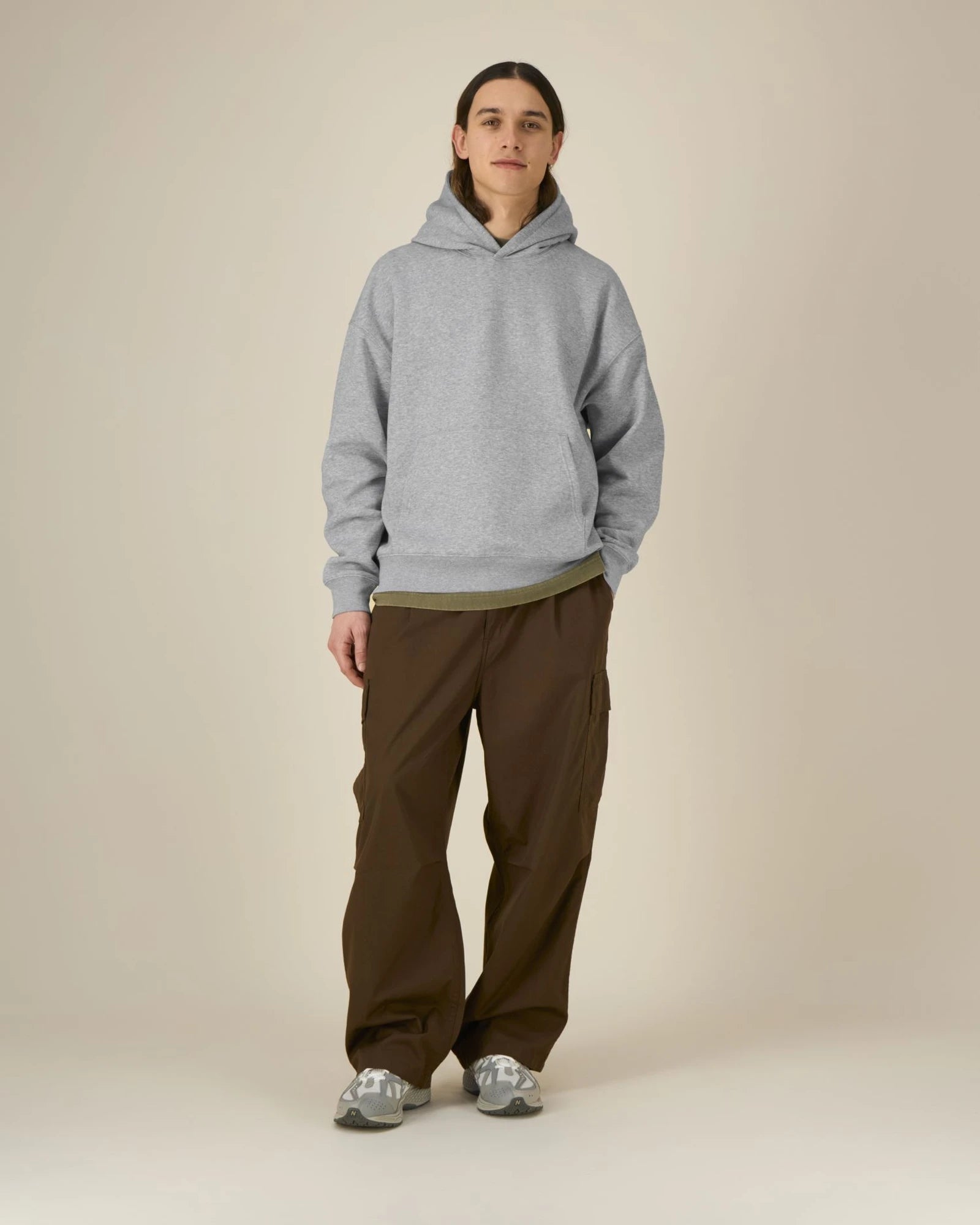 Hoodie Bio-Baumwolle Stanley/Stella Archer zum Personalisieren - Mélange Grau
