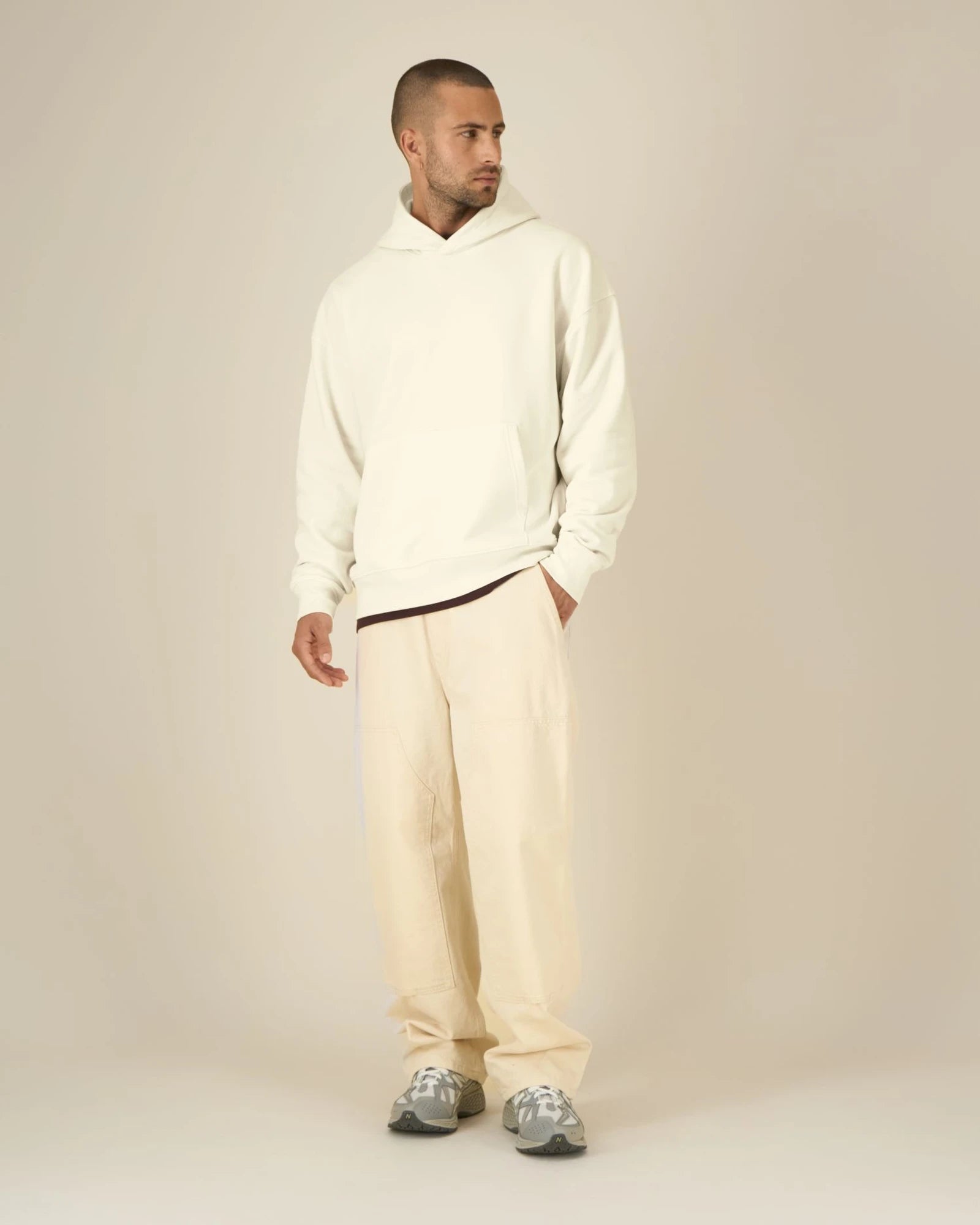 Hoodie Bio-Baumwolle Stanley/Stella Archer zum Personalisieren - Creme