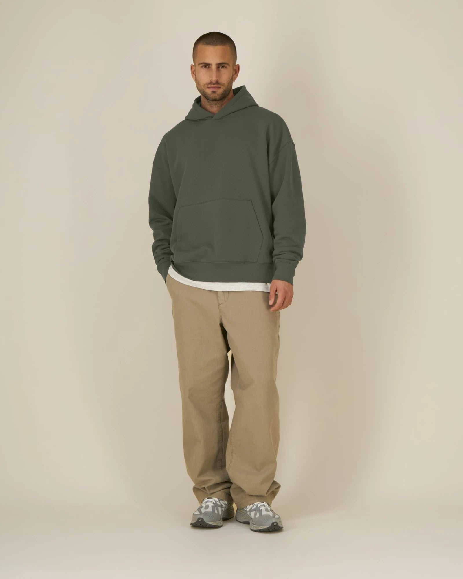 Hoodie Bio-Baumwolle Stanley/Stella Archer zum Personalisieren - Khaki