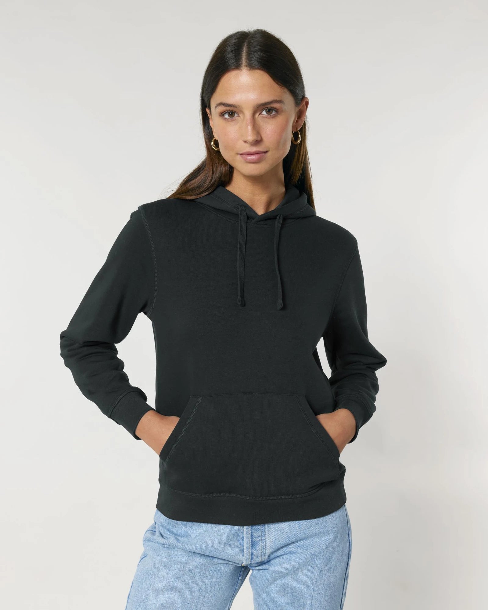Unisex-Hoodie aus Bio-Baumwolle Stanley/Stella Drummer zum Personalisieren - Schwarz