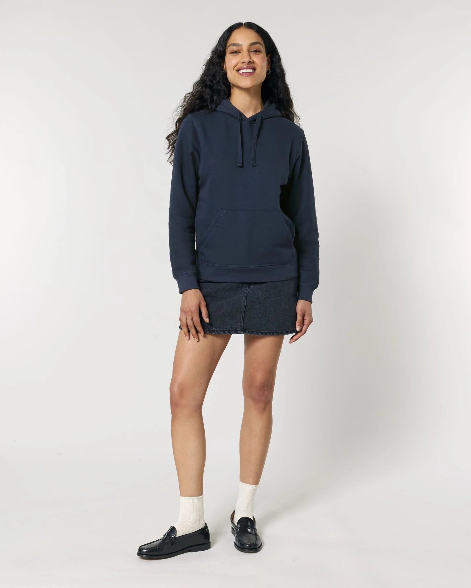Unisex-Hoodie aus Bio-Baumwolle Stanley/Stella Drummer zum Personalisieren - Französische Marine