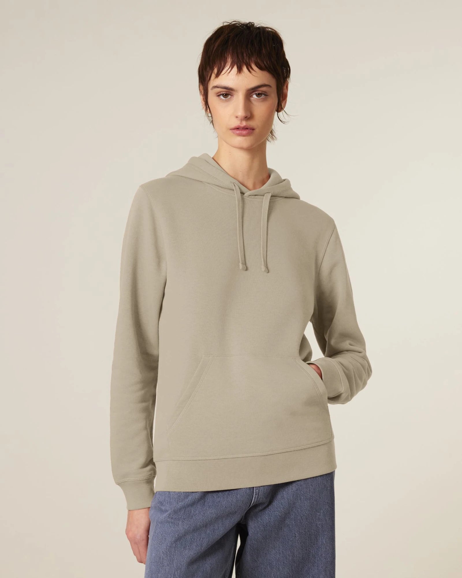 Unisex-Hoodie aus Bio-Baumwolle Stanley/Stella Drummer zum Personalisieren - Wüstensand