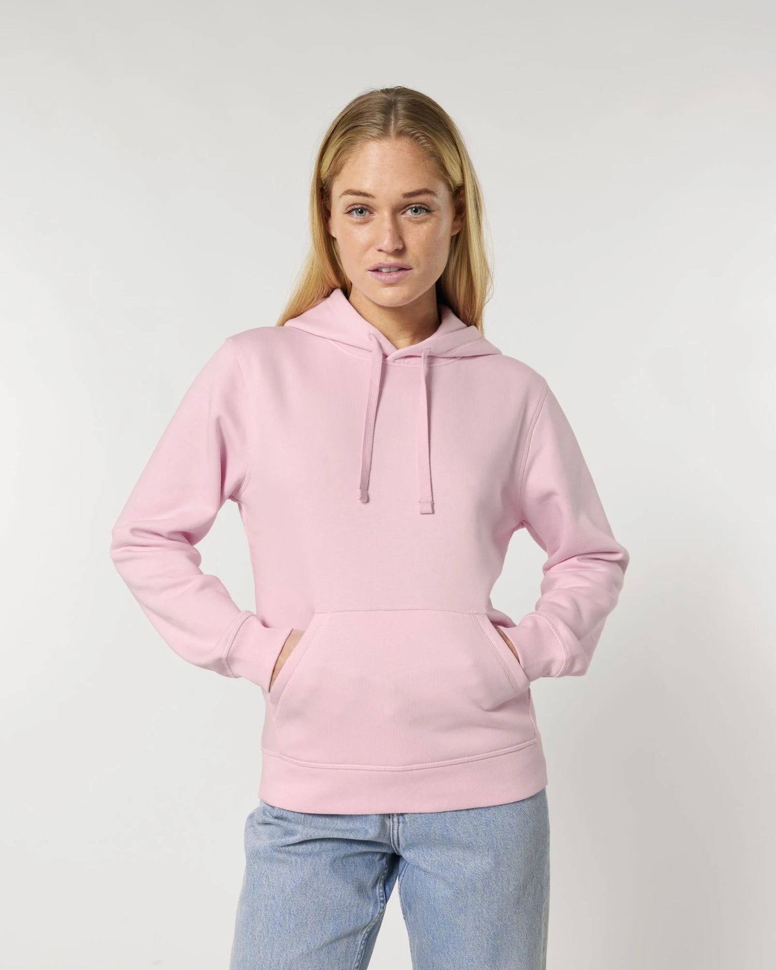 Unisex-Hoodie aus Bio-Baumwolle Stanley/Stella Drummer zum Personalisieren - Baumwollrosa