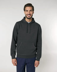 Unisex-Hoodie aus Bio-Baumwolle Stanley/Stella Drummer zum Personalisieren - Dunkel Heather Grau