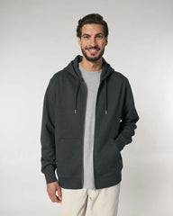 Hoodie Bio-Baumwolle Stanley/Stella Cultivator 2.0 zum Personalisieren - Dunkel Heather Grau