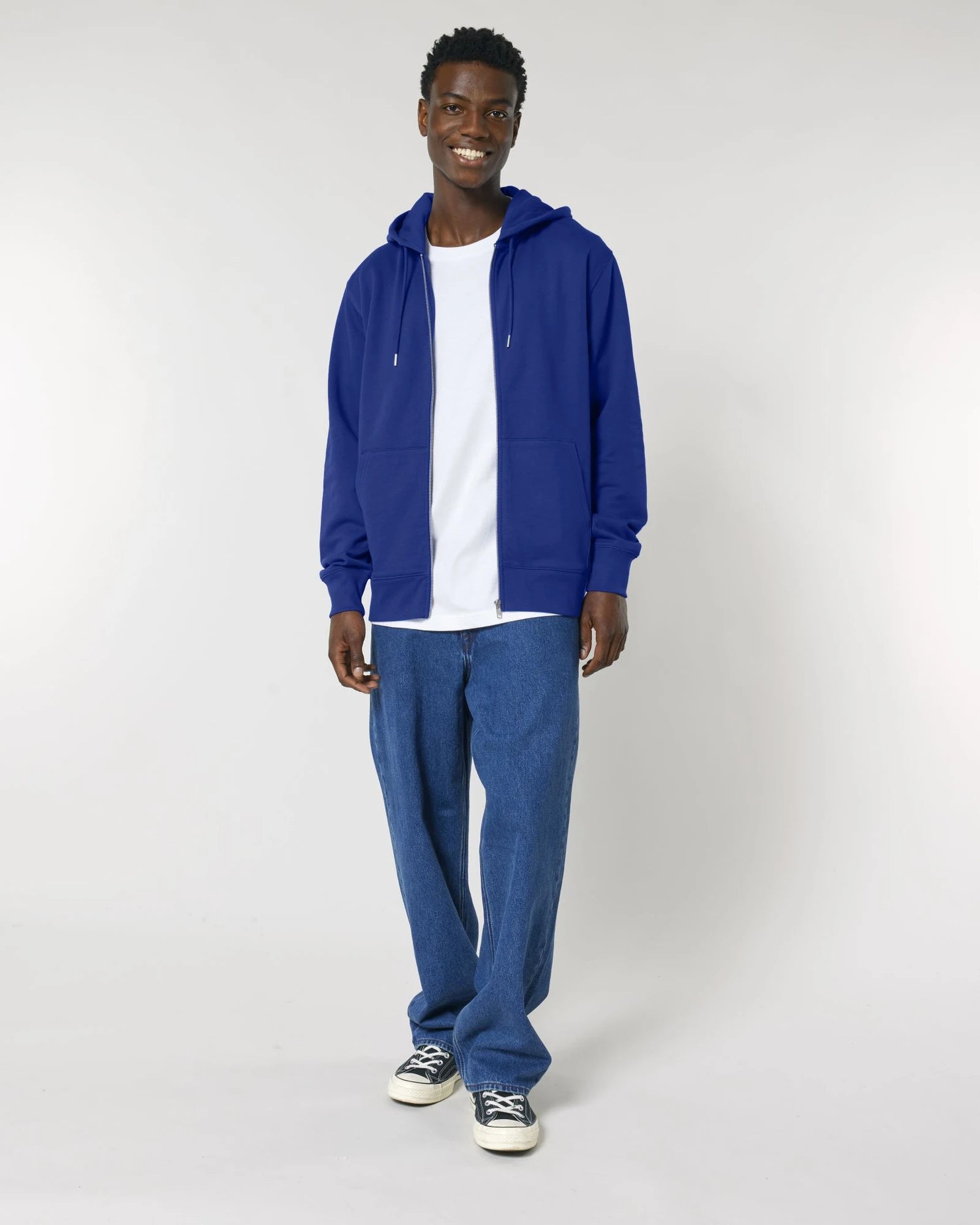 Hoodie Bio-Baumwolle Stanley/Stella Cultivator 2.0 zum Personalisieren - Arbeiter Blau
