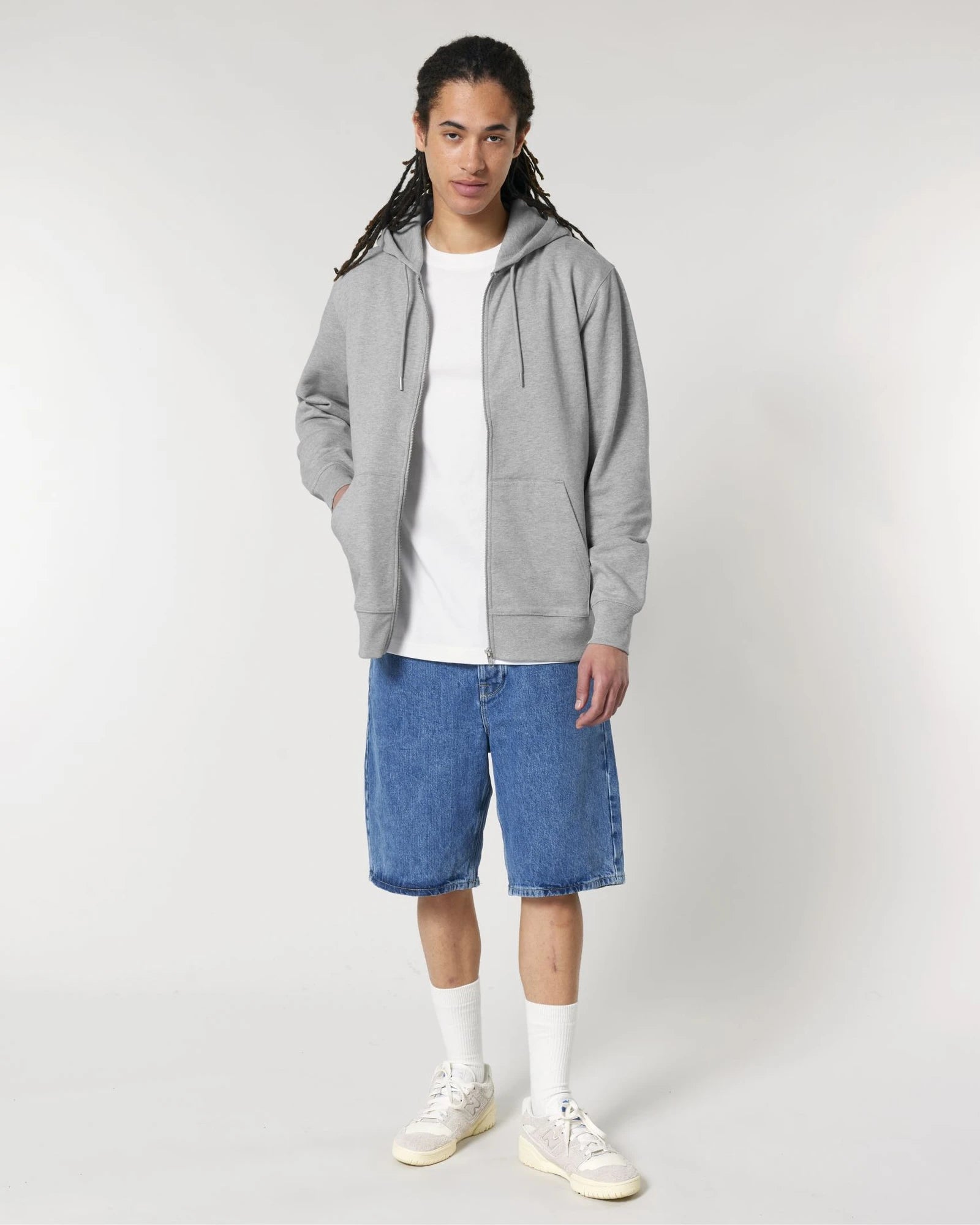 Hoodie Bio-Baumwolle Stanley/Stella Cultivator 2.0 zum Personalisieren - Mélange Grau