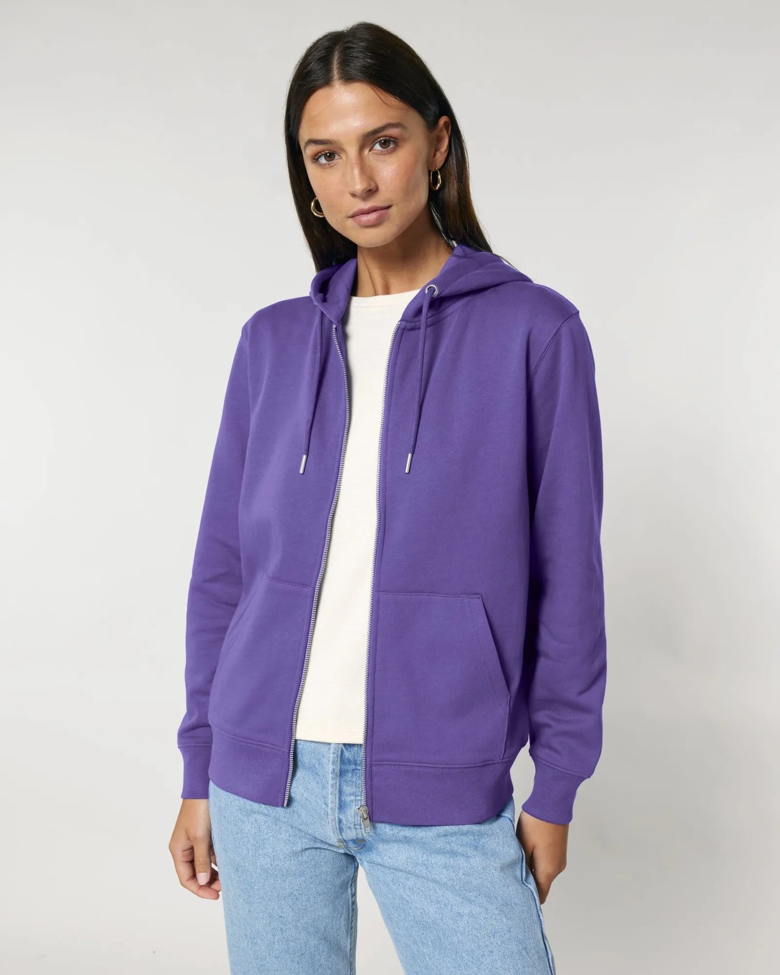 Hoodie Bio-Baumwolle Stanley/Stella Cultivator 2.0 zum Personalisieren - Lila Liebe
