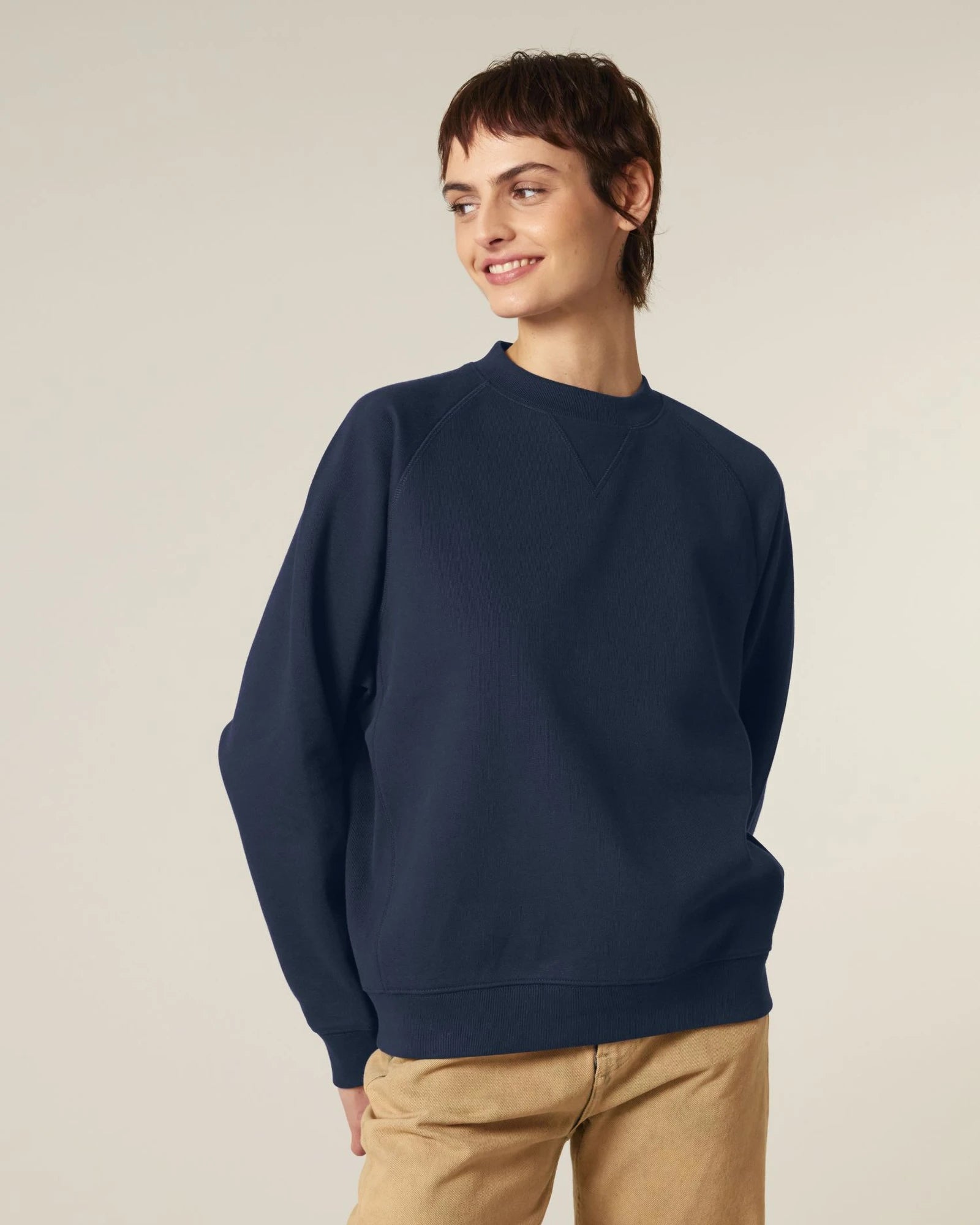 Sweatshirt unisex Bio-Baumwolle Stanley/Stella Knoxer zum Personalisieren - Französische Marine