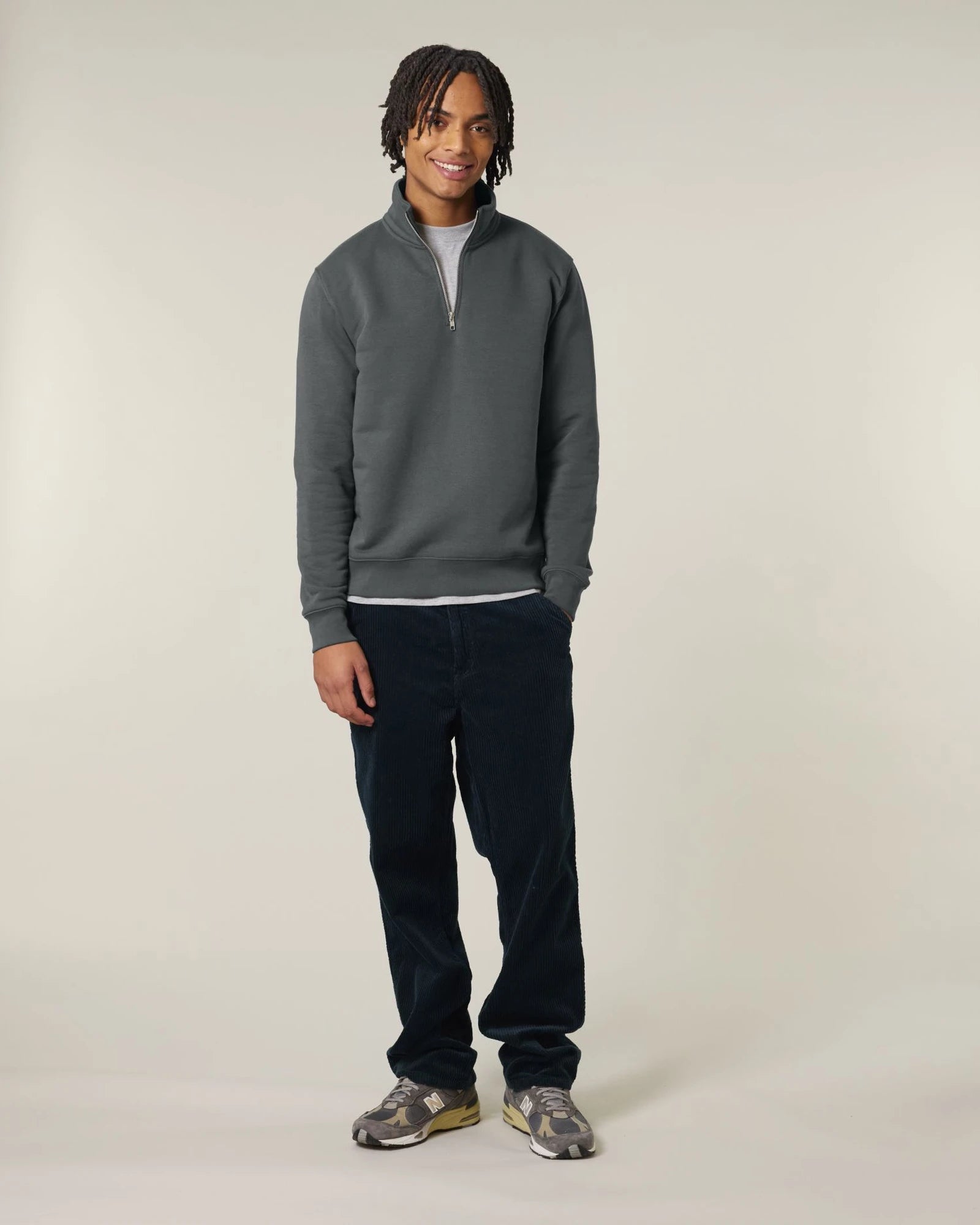 Sweatshirt Bio-Baumwolle Stanley/Stella Trucker 2.0 zum Personalisieren - Anthrazit