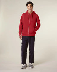 Sweatshirt zippbar Stanley/Stella zum Personalisieren - Rot
