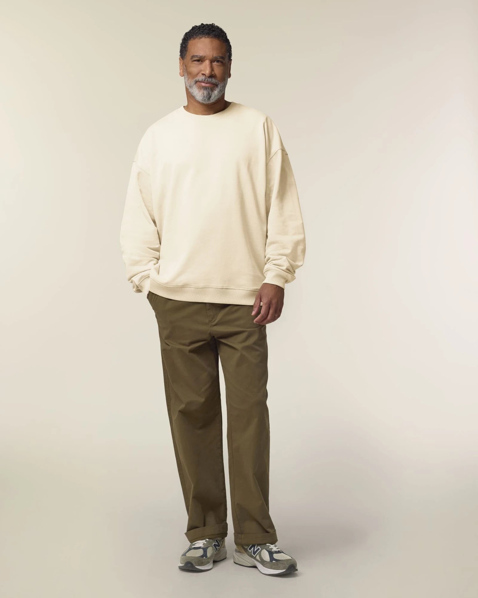Sweatshirt Bio-Baumwolle Stanley/Stella Radder 2.0 zum Personalisieren - Creme
