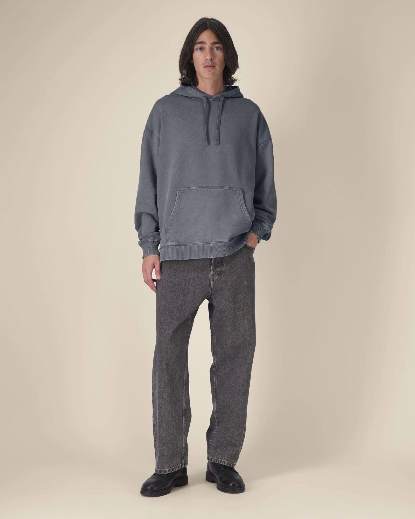 Hoodie Oversized Bio-Baumwolle Stanley/Stella Slammer 2.0 zum Personalisieren - G. Gefärbt Anthrazit