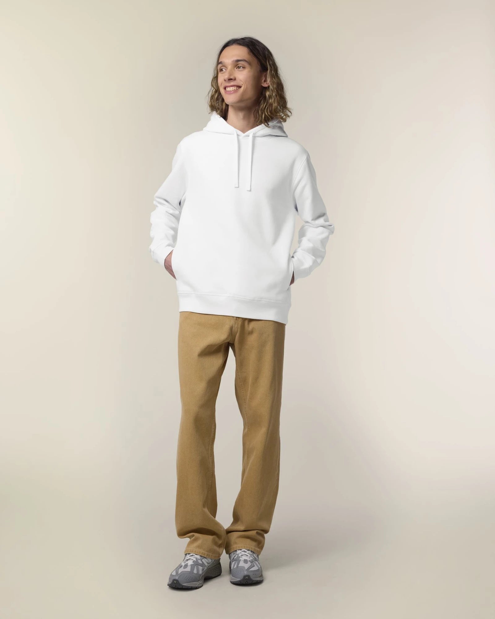 Hoodie Bio-Baumwolle Stanley/Stella Sounder zum Personalisieren - Weiß