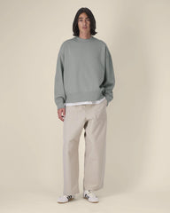Sweatshirt Boxy aus Bio-Baumwolle Stanley/Stella zum Personalisieren - Nebelgrau