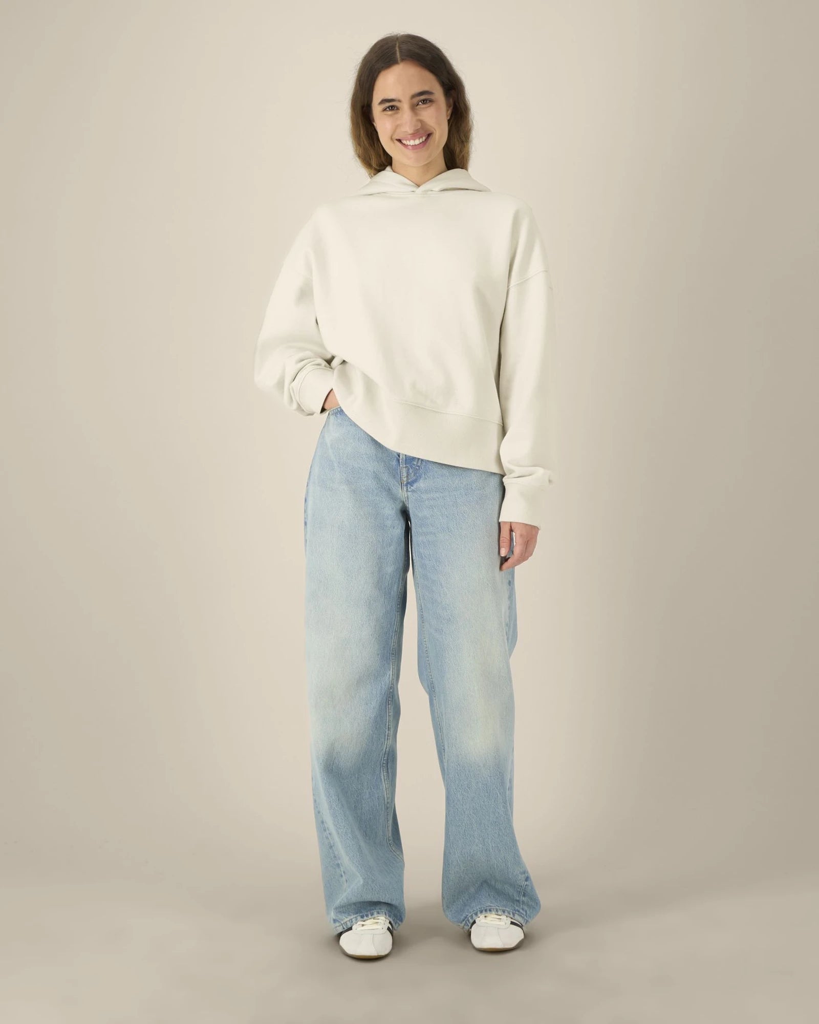 Hoodie Bio-Baumwolle Stanley/Stella Voicer zum Personalisieren - Naturroh