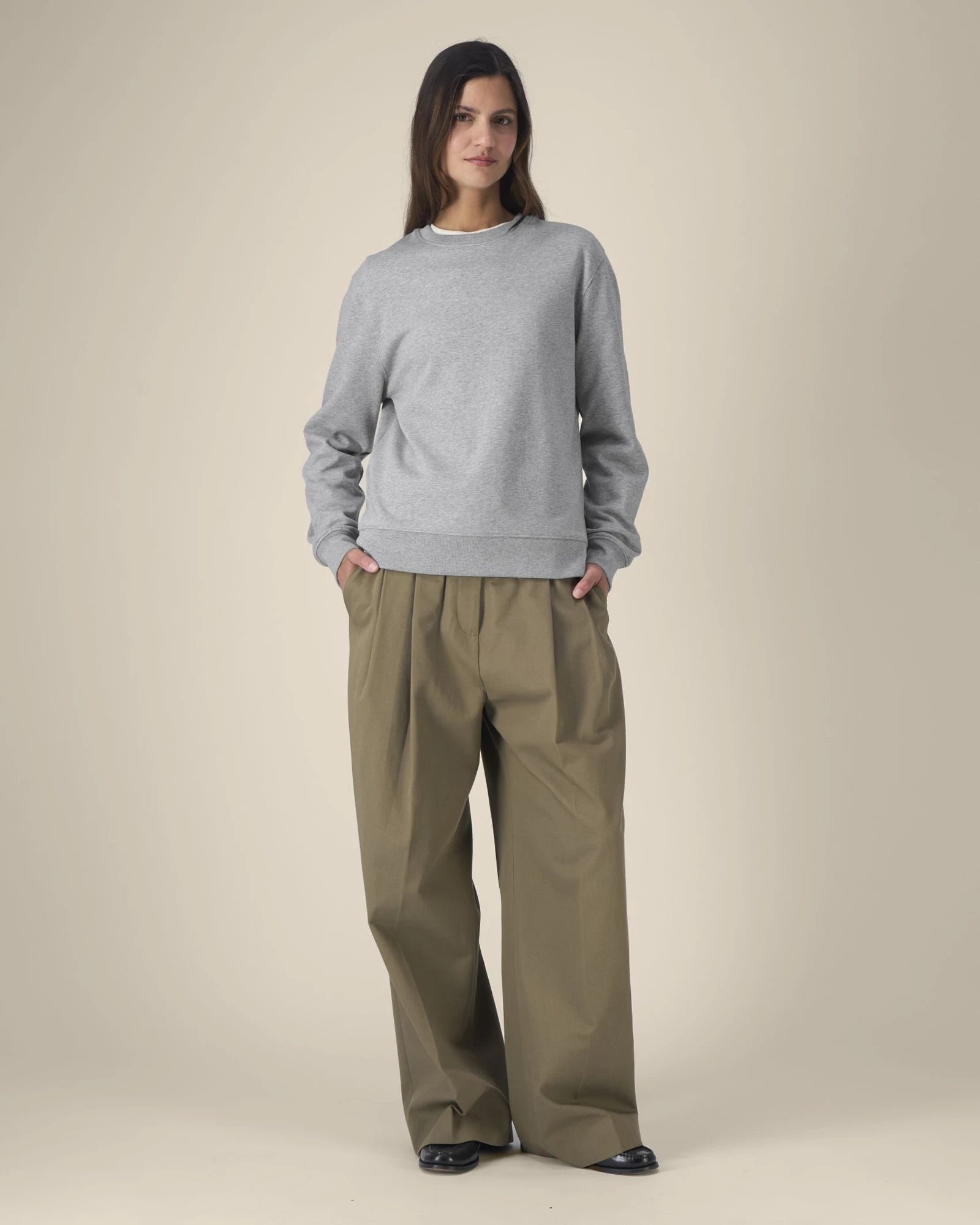Sweatshirt unisex Baumwolle Stanley/Stella zum Personalisieren - Mélange Grau