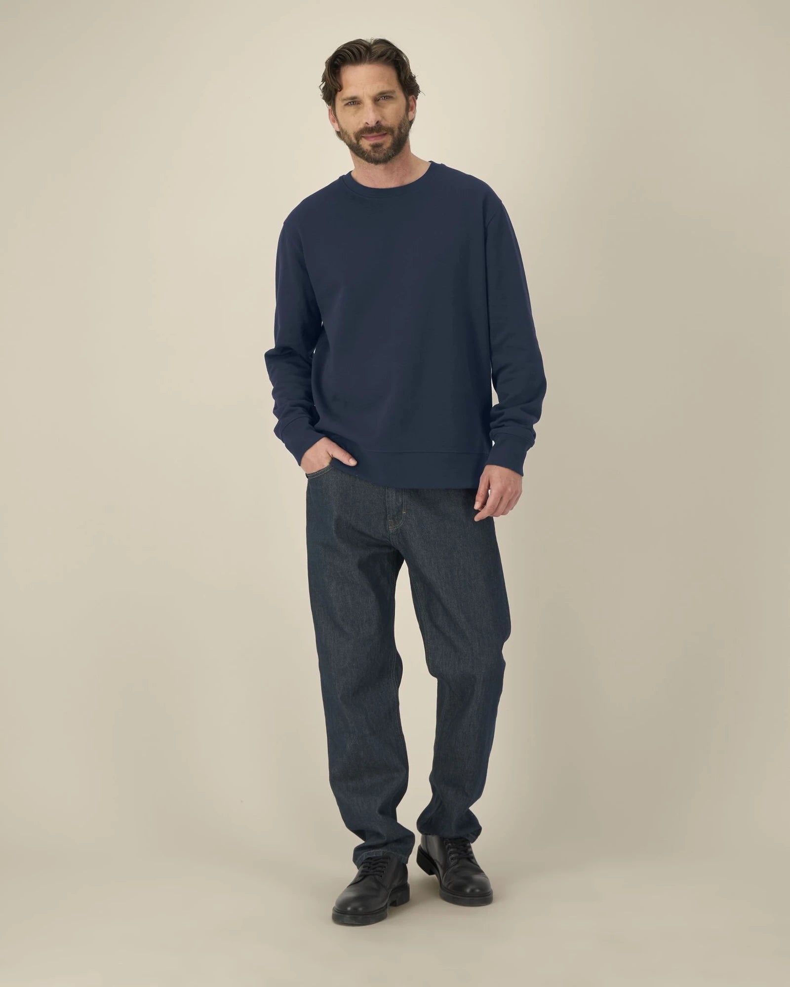 Sweatshirt unisex Baumwolle Stanley/Stella zum Personalisieren - Französische Marine