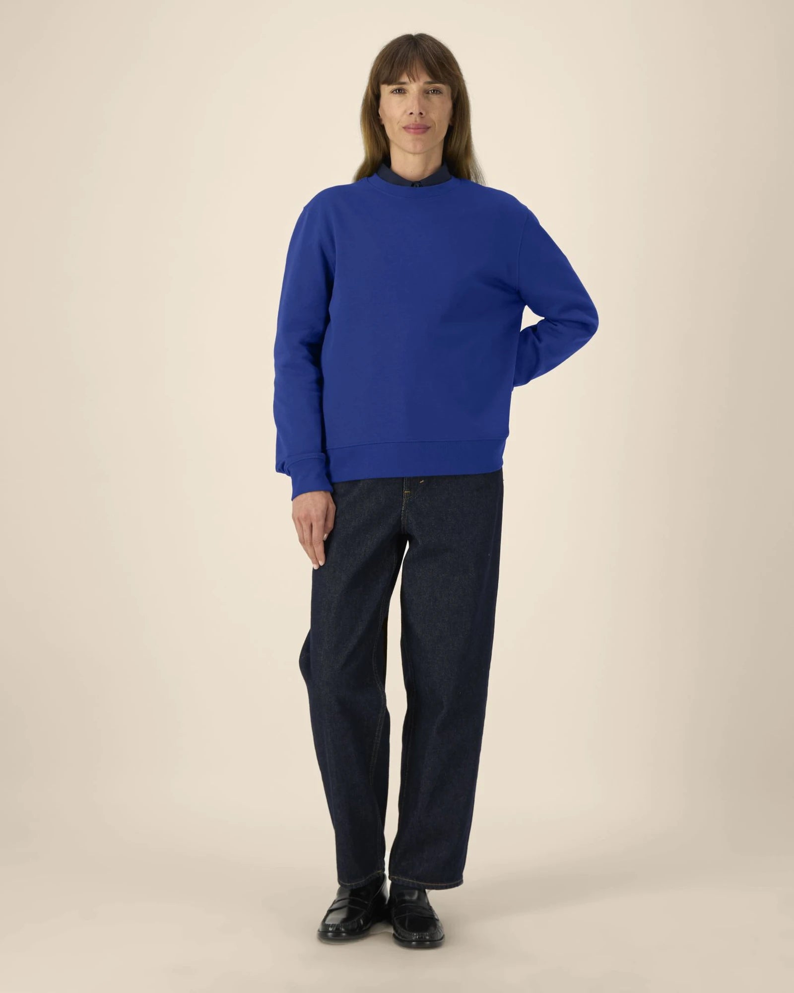 Sweatshirt unisex Baumwolle Stanley/Stella zum Personalisieren - Arbeiter Blau
