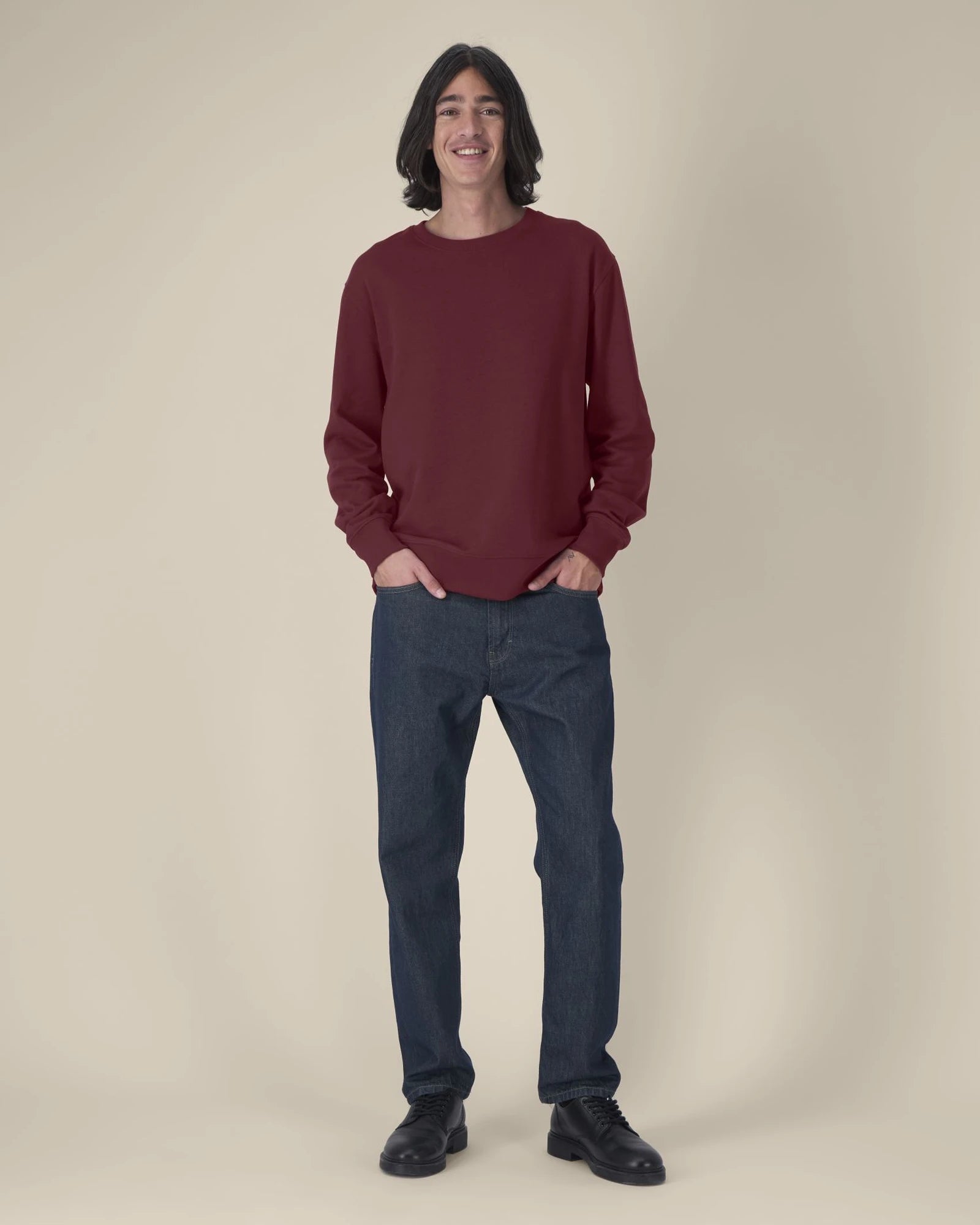 Sweatshirt unisex Baumwolle Stanley/Stella zum Personalisieren - Bordeaux