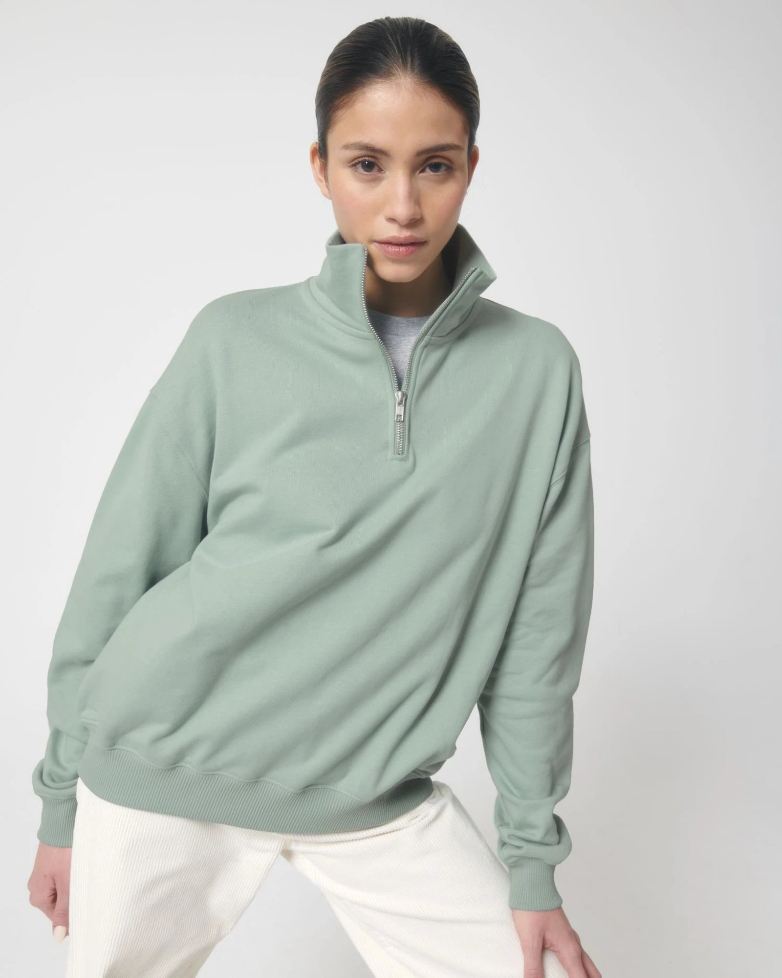 Sweatshirt Bio-Baumwolle Stanley/Stella Miller zum Personalisieren - Aloe